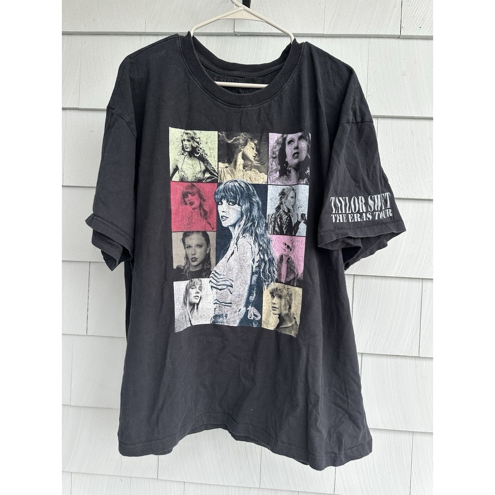 Taylor Swift Eras Tour T-Shirt Black Graphic Tee Size 2XL‎